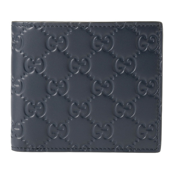 Gucci Handbags - Gucci Guccissima Bifold Wallet Navy Blue